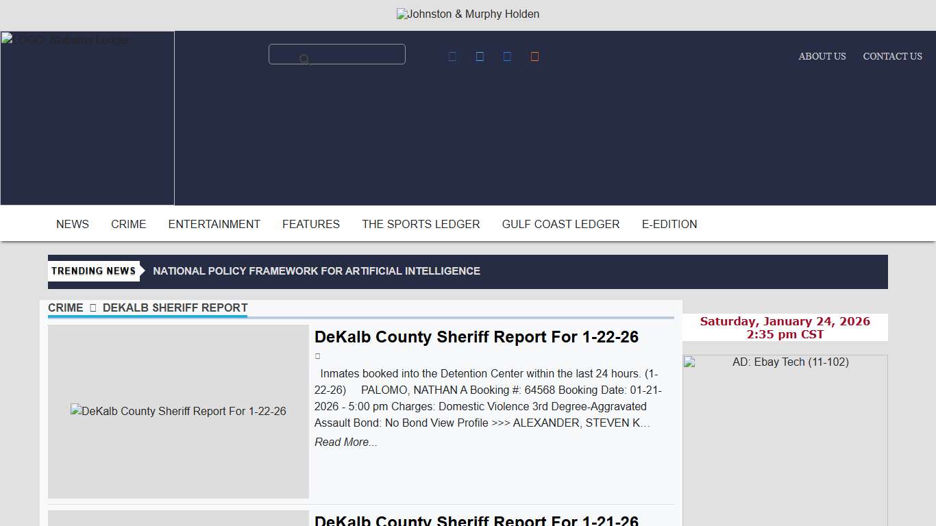 DeKalb Sheriff Report