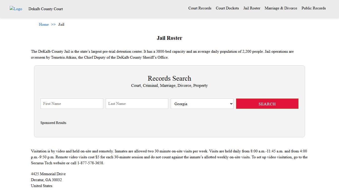 Jail Roster Dekalb County Court